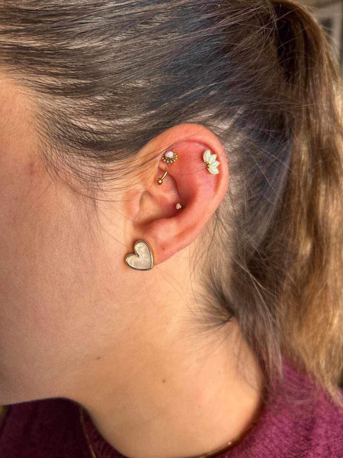 piercing septum, oreille, lobe